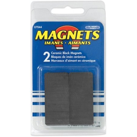 MASTER MAGNETICS Master Magnetics Inc 07044 2 Count .38 in. X .88 in. X 1.88 in. Ceramic Block Magnets 7044